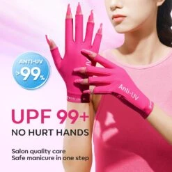 Anti-UV Light Glove For Nails Salon Professional UPF 99+ -Mary Jully Nail Shop 01 47646073192748