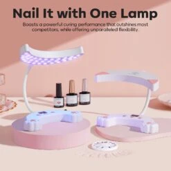 48W UV Gooseneck LED Nail Lamp With Glove 15 48W UV Gooseneck LED Nail Lamp With Glove -Mary Jully Nail Shop 01 47999861457196 1