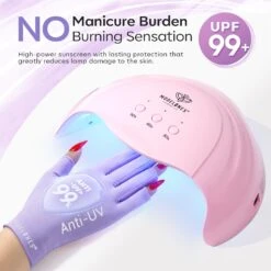 Purple Anti-UV Light Glove For Nails Salon Professional UPF 99+ -Mary Jully Nail Shop 03 51ba2b07 1294 4468 a50b 4d3d41e8a2a9
