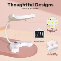 48W UV Gooseneck LED Nail Lamp With Glove 18 48W UV Gooseneck LED Nail Lamp With Glove -Mary Jully Nail Shop 04 47999861457196