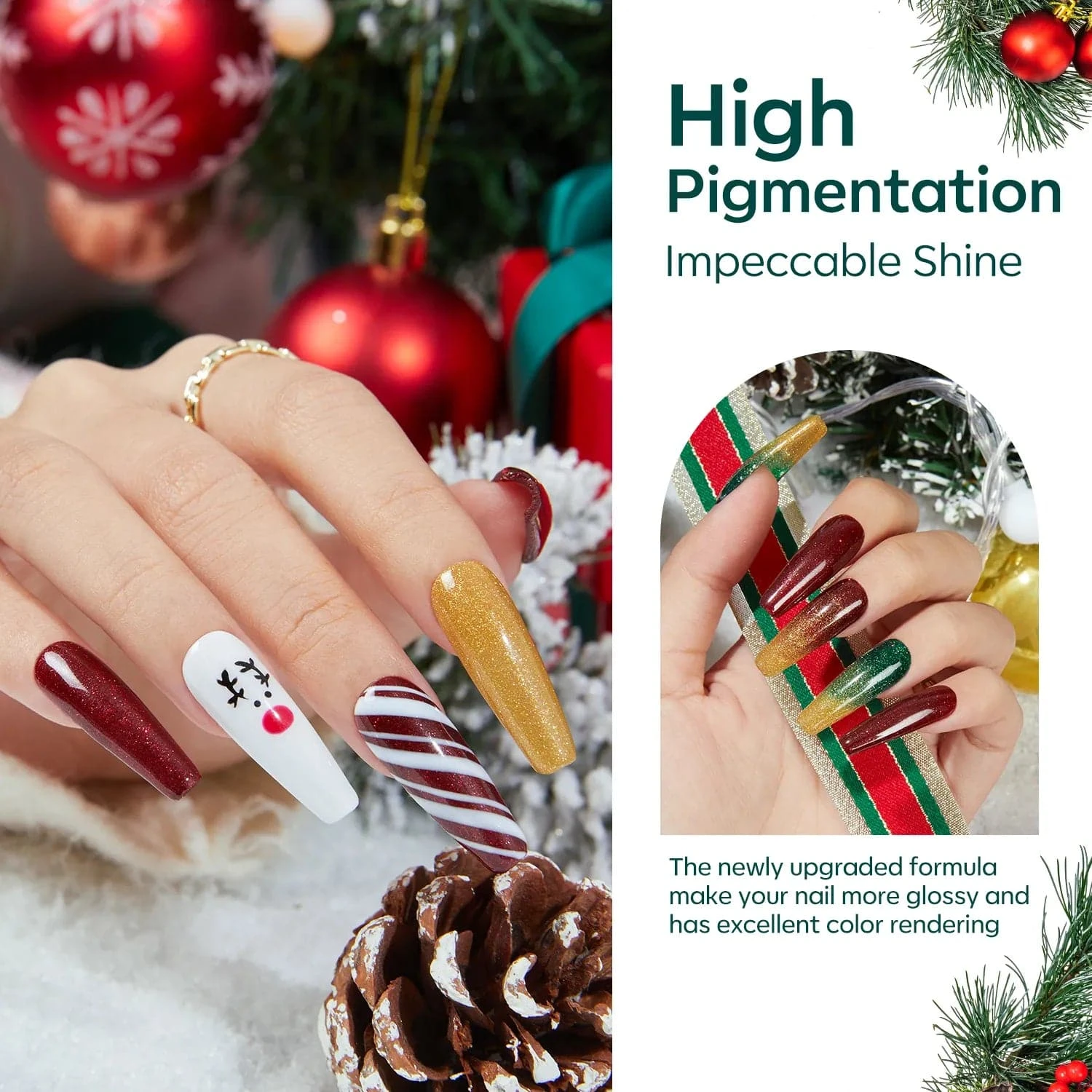 Christmas Song - 10Pcs Dipping Powder All-In-One Kit 7 Christmas Song - 10Pcs Dipping Powder All-In-One Kit - Image 6