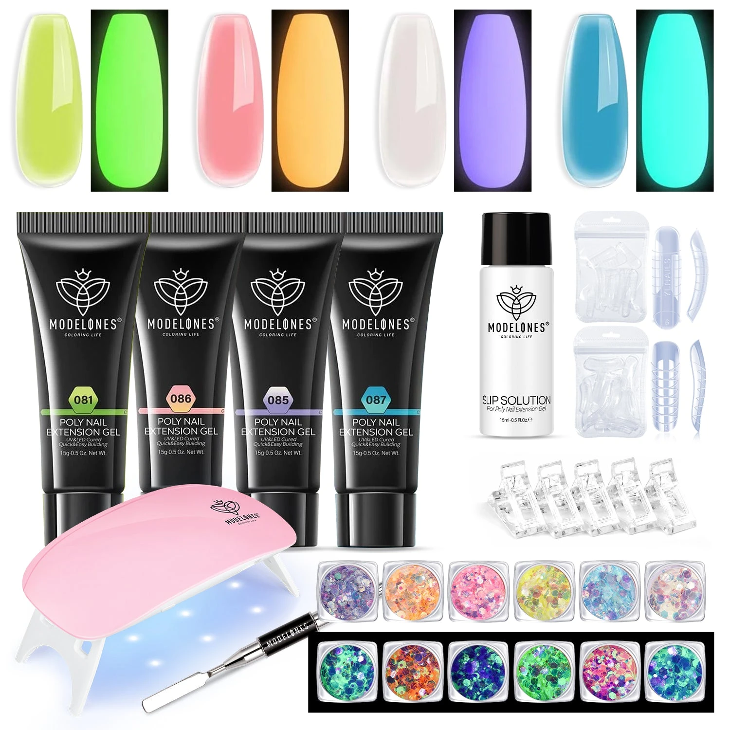 Enchanted Night - 4 Colors Poly Nail Gel Kit 3 Enchanted Night - 4 Colors Poly Nail Gel Kit