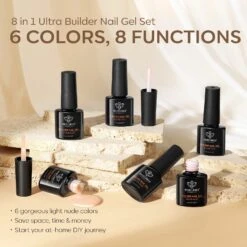 Nude Brown - 6 Colors 8-in-1 Builder Gel Set 7ml -Mary Jully Nail Shop 1 10dac7e4 b591 4e68 b175 455b71bb966f