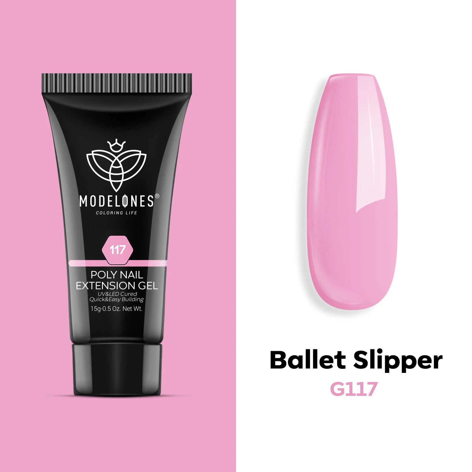 Ballet Slipper - Poly Nail Gel (15g) 2 Ballet Slipper - Poly Nail Gel (15g)
