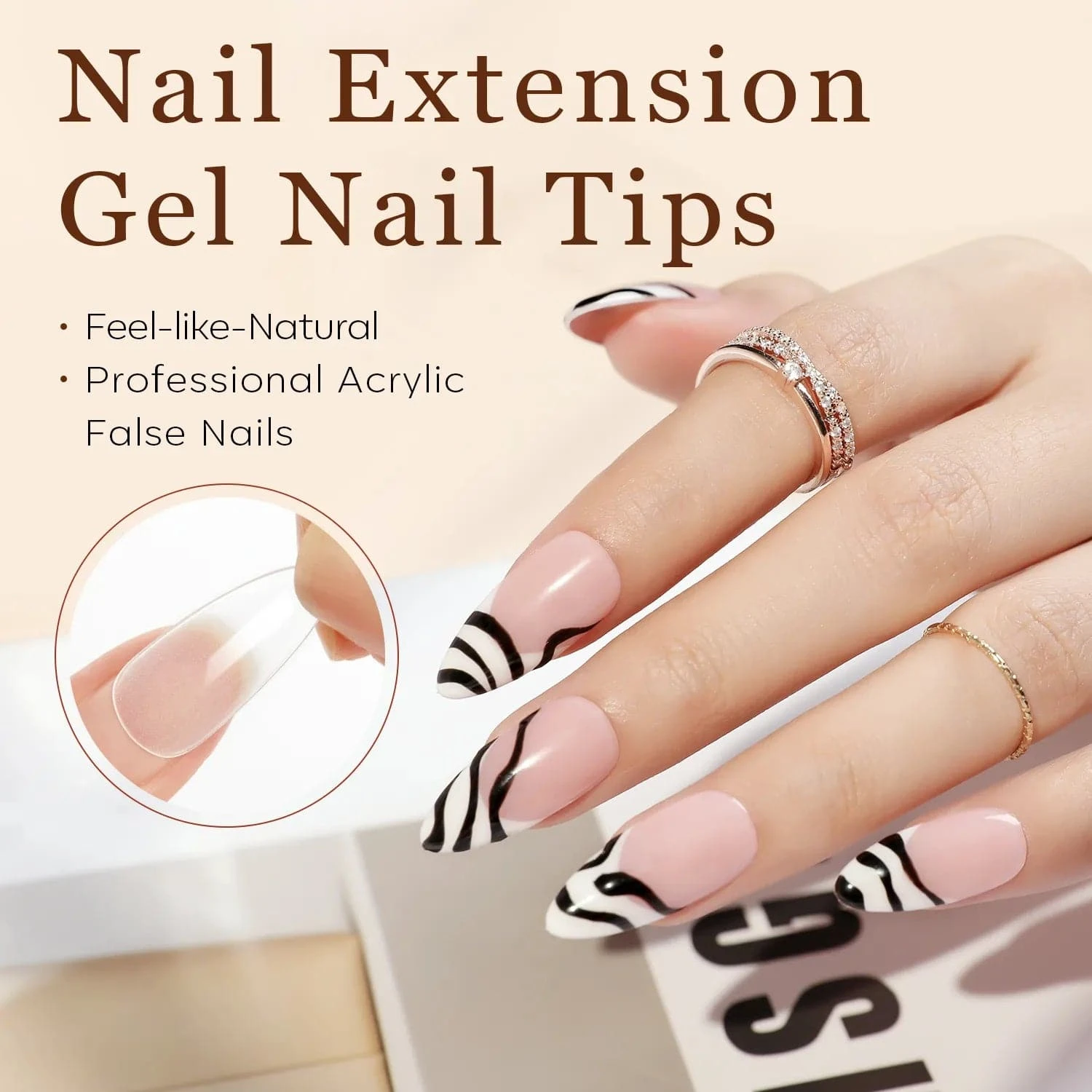 500Pcs Semi-Frosted Almond Full Cover Nail Tips 4 500Pcs Semi-Frosted Almond Full Cover Nail Tips - Image 2