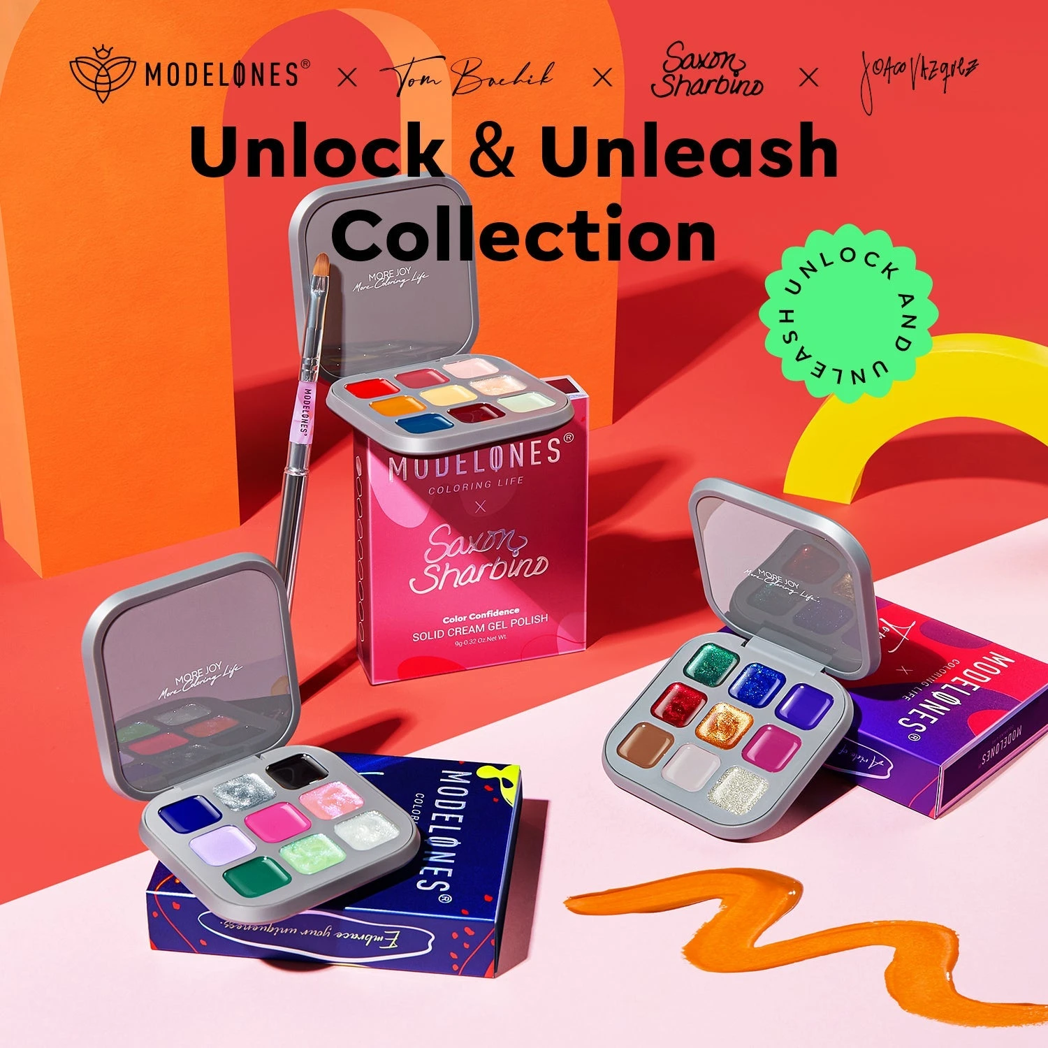 Rich Girl Retro - 4 Pcs 9 Shades Solid Cream Gel Polish Color Cube Kit 5 Rich Girl Retro - 4 Pcs 9 Shades Solid Cream Gel Polish Color Cube Kit - Image 3