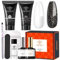 Midnight Elf - 2 Colors Poly Nail Gel Starter Kit -Mary Jully Nail Shop 1 9ce188dd 66be 4f40 847b 2c18107de9c4