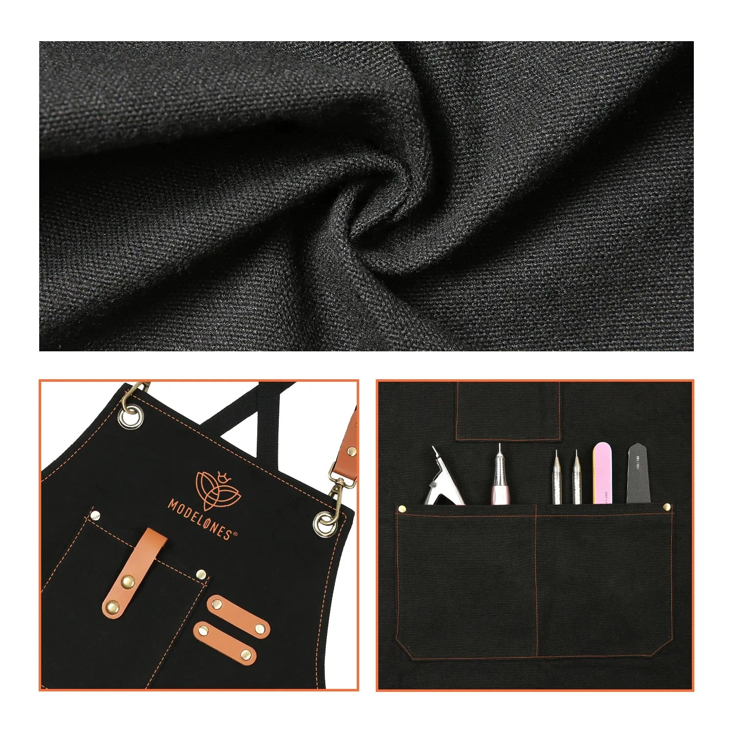 Cotton Canvas Adjustable Aprons With Large Pockets 4 Cotton Canvas Adjustable Aprons With Large Pockets - Image 2