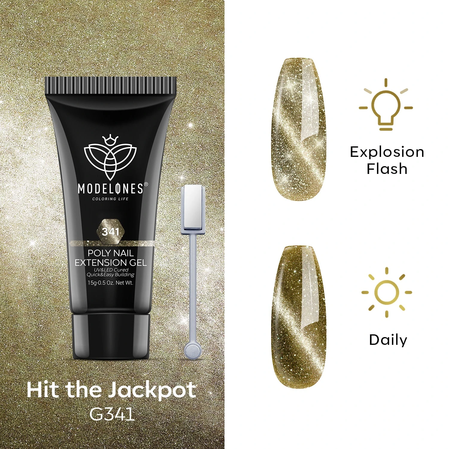 Hit The Jackpot - Cat Eye Poly Nail Gel (15g) 3 Hit The Jackpot - Cat Eye Poly Nail Gel (15g)