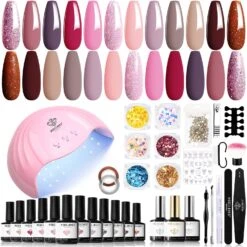 Romantic Lover - 36Pcs 12 Colors Gel Nail Polish Kit【US ONLY】