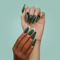 Graphite Green & Cinnabar Red - 4Pcs Dipping Powder Set (0.42 Oz) -Mary Jully Nail Shop 2 3