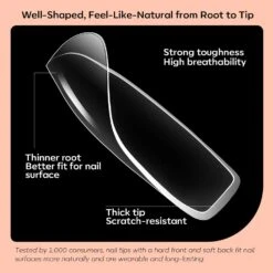 200Pcs Clear Square Full Cover Nail Tips -Mary Jully Nail Shop 200pcs square full cover nail tips kit clear 486523