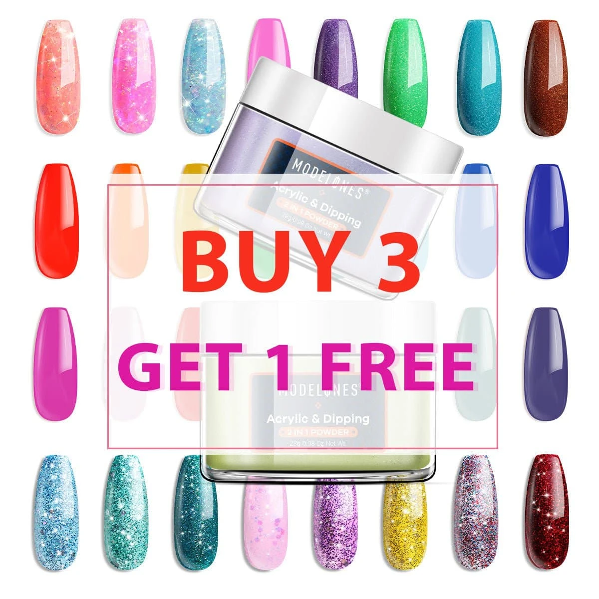 Buy 3 Get 1 Free Single Acrylic Powder (1oz) 4 Buy 3 Get 1 Free Single Acrylic Powder (1oz) - Image 2