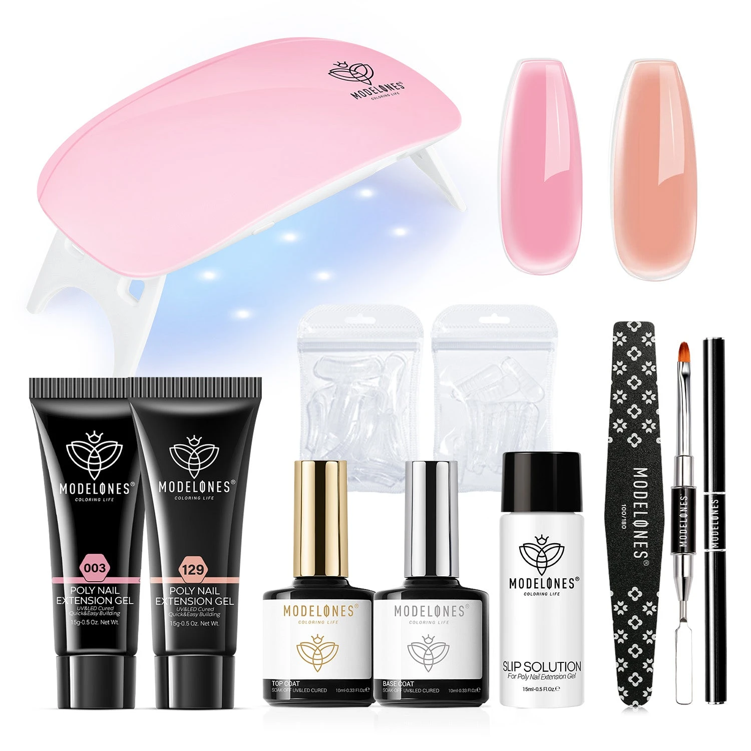 Pink Poet - 2 Colors Poly Nail Gel Kit 3 Pink Poet - 2 Colors Poly Nail Gel Kit