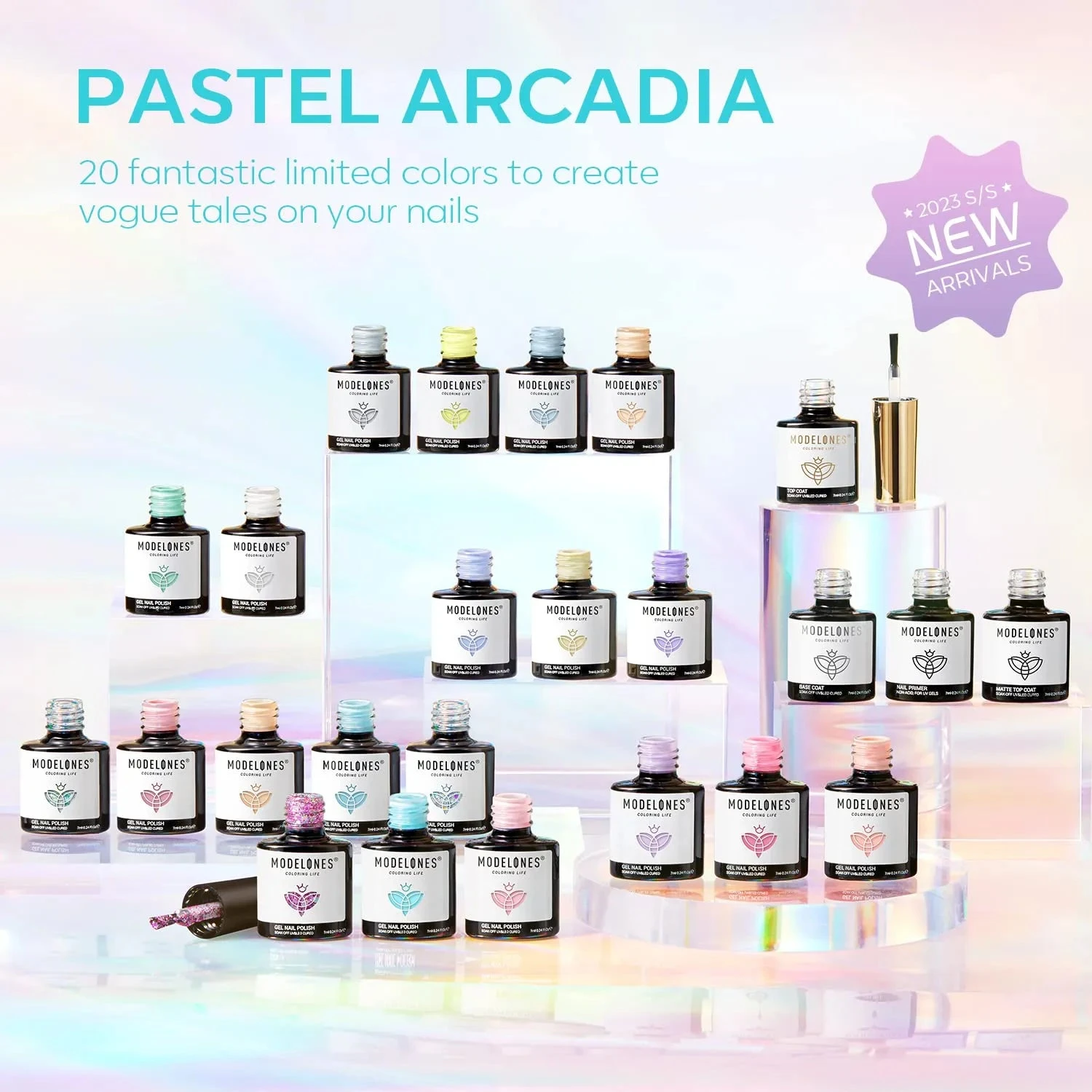 Pastel Arcadia - 24Pcs 20Colors Gel Nail Polish Kit【US ONLY】 4 Pastel Arcadia - 24Pcs 20Colors Gel Nail Polish Kit【US ONLY】 - Image 2