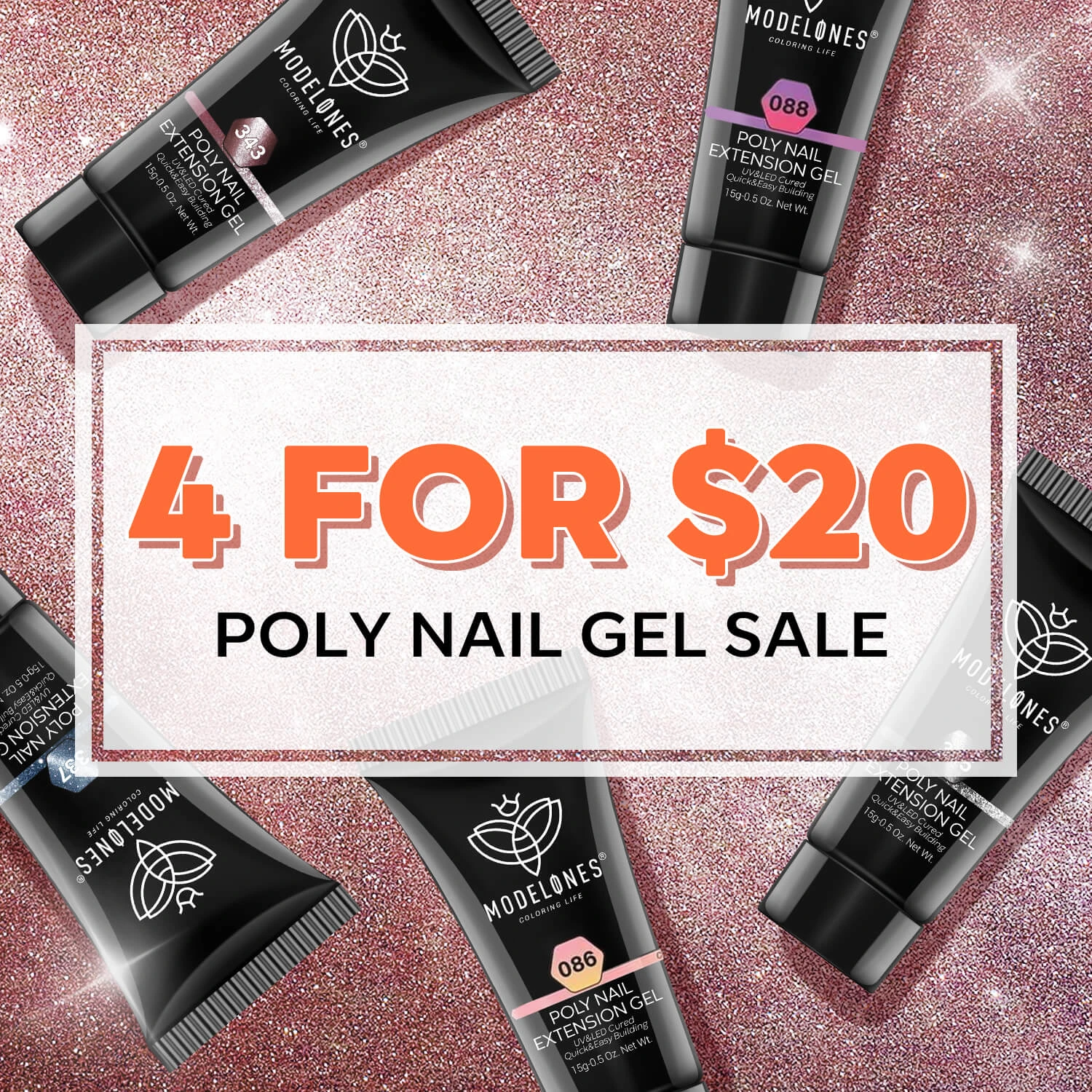 4 For $20 Sale Poly Nail Gel Special Effect (15g) 3 4 For $20 Sale Poly Nail Gel Special Effect (15g)
