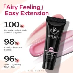 Tender Pink - 14Pcs 6 Colors Poly Nail Gel Kit -Mary Jully Nail Shop 2 b76b3534 609e 4791 bc78 060412cbe757