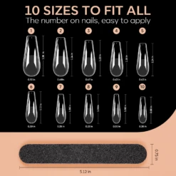 200Pcs Semi-Frosted Coffin Full Cover Nail Tips -Mary Jully Nail Shop 3 e034bf09 38fd 4b04 85ff e4bea3a68711