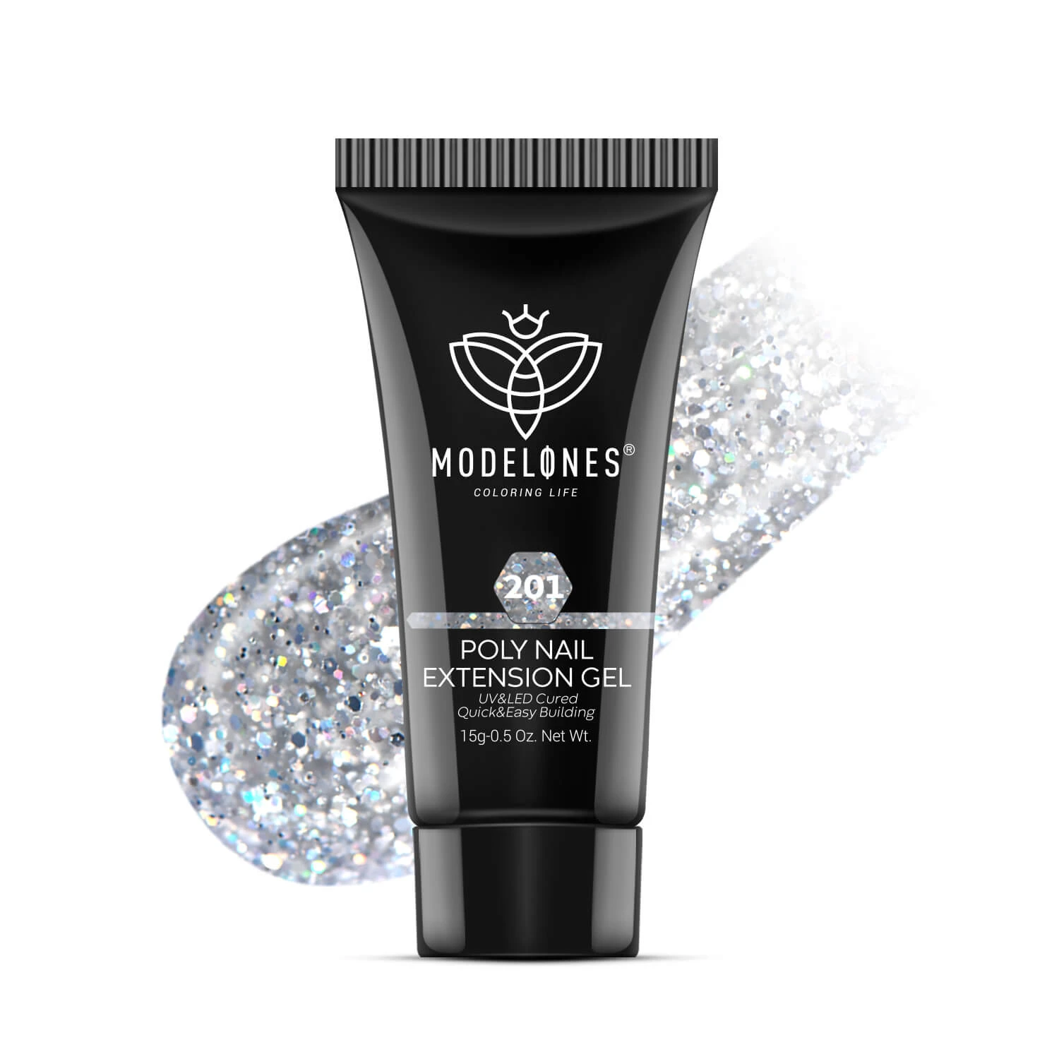 Radiant Silver - Poly Nail Gel (15g) 6 Radiant Silver - Poly Nail Gel (15g) - Image 4