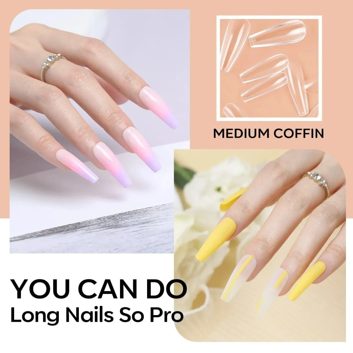 Clear Full Cover Nail Tips Collection 15 Clear Full Cover Nail Tips Collection - Image 13