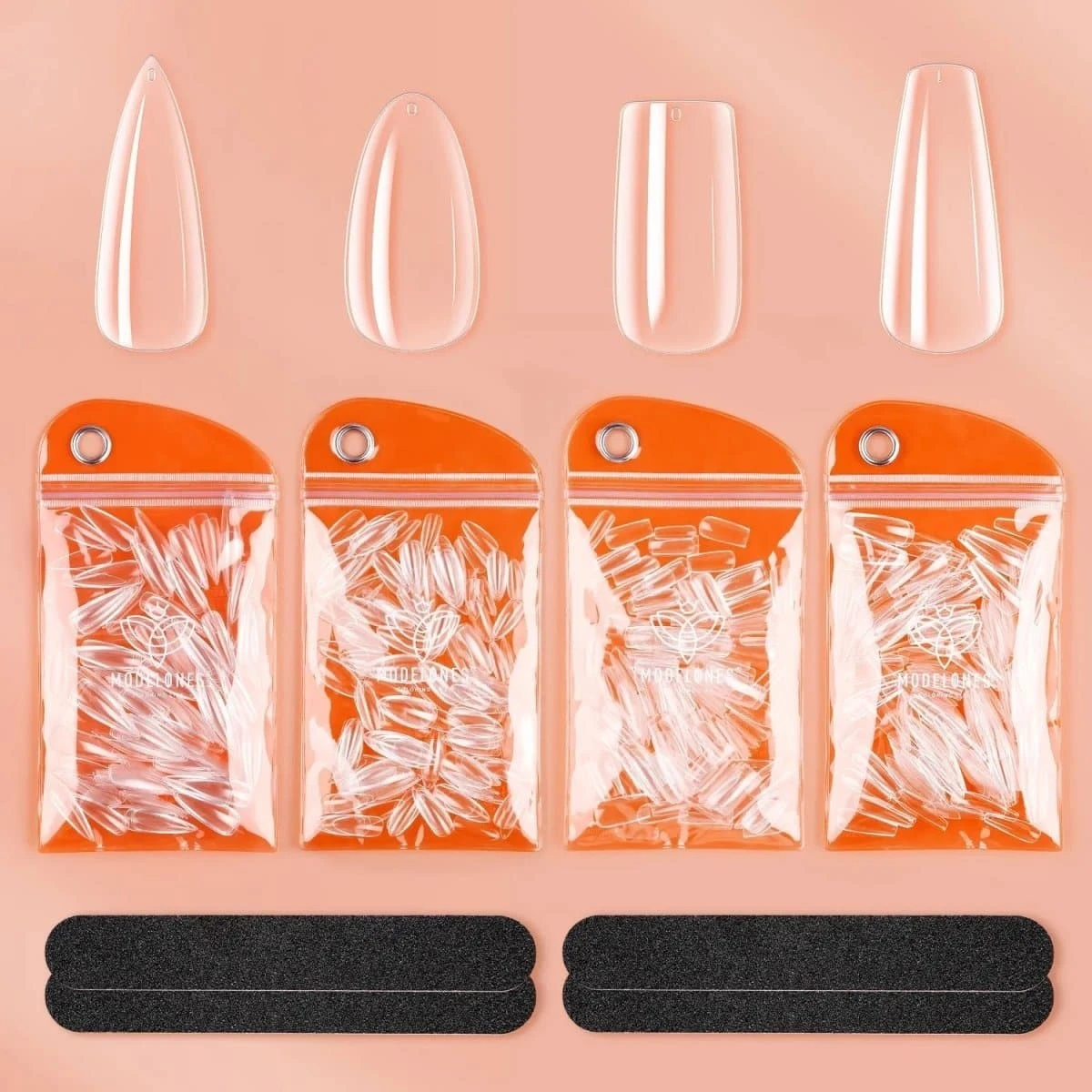 Clear Full Cover Nail Tips Collection 3 Clear Full Cover Nail Tips Collection