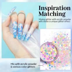 Nail Art Glitter Shiny Hexagon Glitter Collection -Mary Jully Nail Shop 41893342085304 4