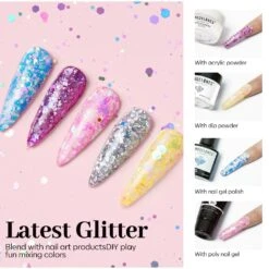 Nail Art Glitter Shiny Hexagon Glitter Collection -Mary Jully Nail Shop 41893342150840 5