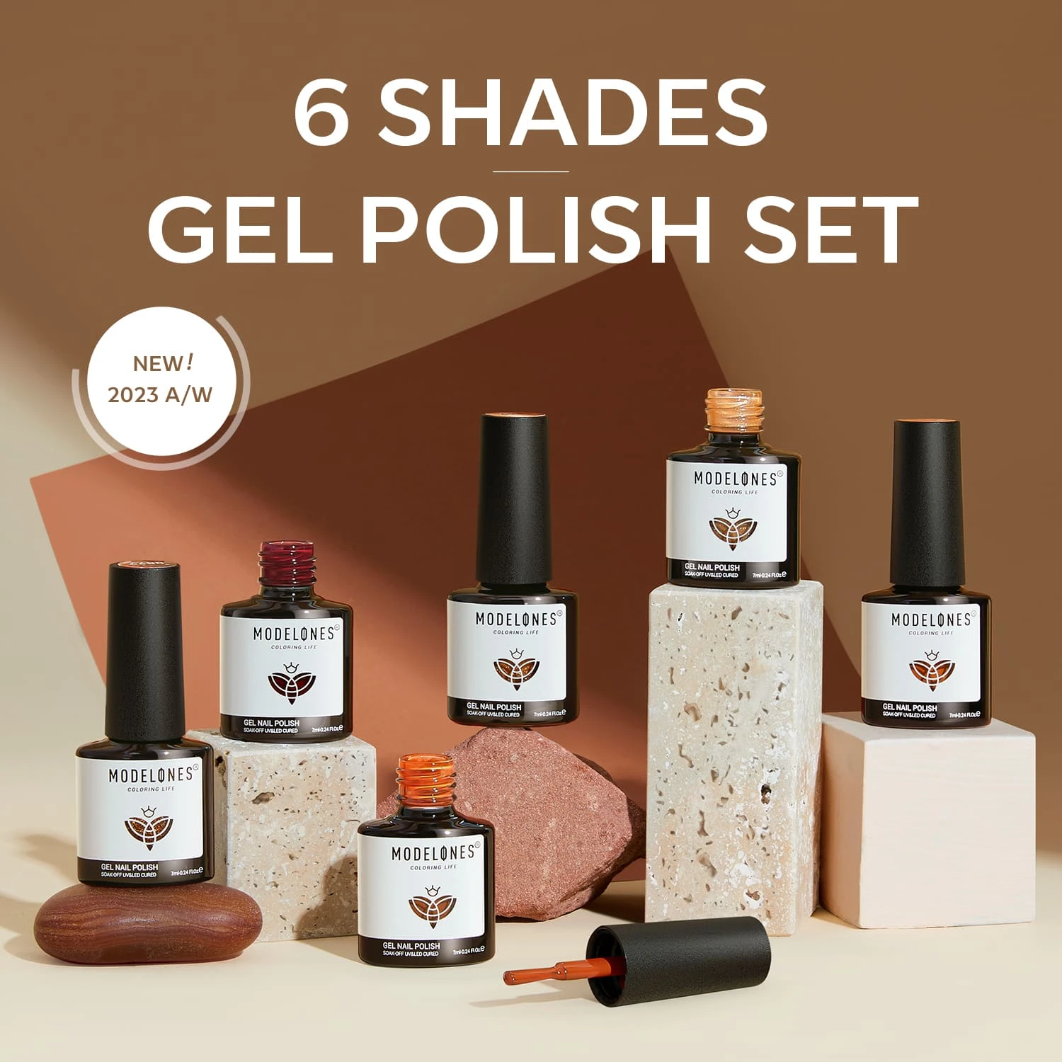 6 Shades Gel Nail Polish Set Collection 3 6 Shades Gel Nail Polish Set Collection