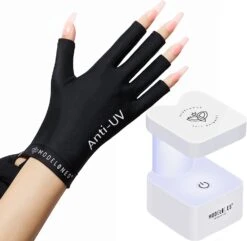 Anti-UV Light Glove With 8W Nail Lamp For Nails Salon Professional UPF 99+【US ONLY】