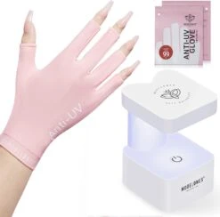Anti-UV Light Glove With 8W Nail Lamp For Nails Salon Professional UPF 99+【US ONLY】 -Mary Jully Nail Shop 45518452261164