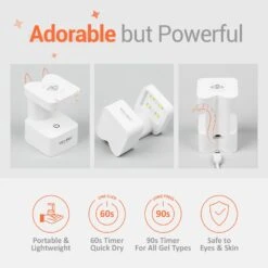 Anti-UV Light Glove With 8W Nail Lamp For Nails Salon Professional UPF 99+【US ONLY】 -Mary Jully Nail Shop 45518452261164 9