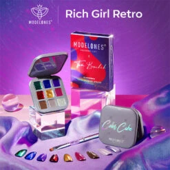 Rich Girl Retro - 9 Shades Solid Cream Gel Polish Color Cube -Mary Jully Nail Shop 45760741146924