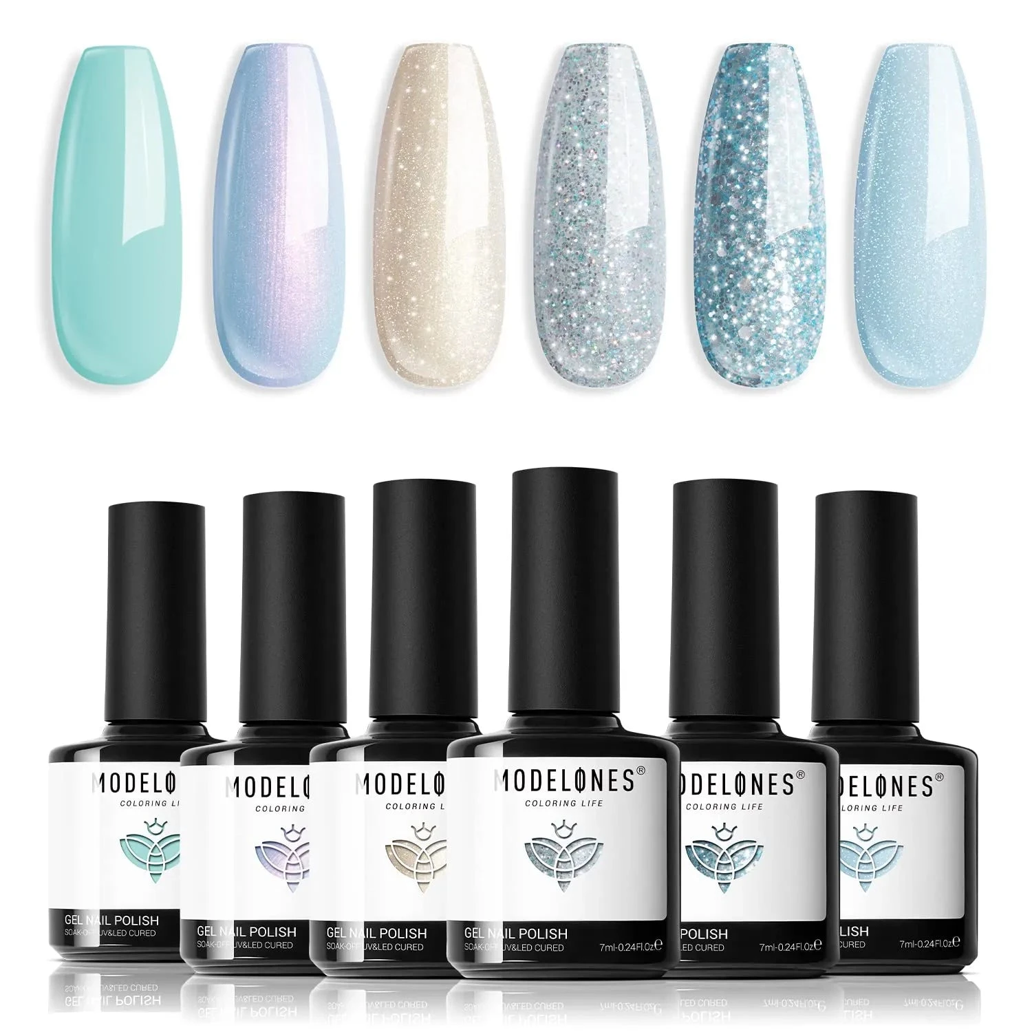 Mermaid Bubble - 6 Shades Gel Nail Polish Set 3 Mermaid Bubble - 6 Shades Gel Nail Polish Set