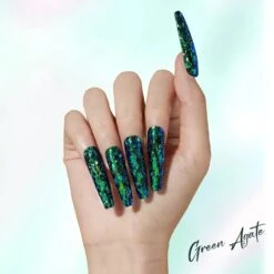 Green Agate - Nail Art Glitter -Mary Jully Nail Shop 4 0dc8a21f 2e34 4925 8500 cc2a92489389