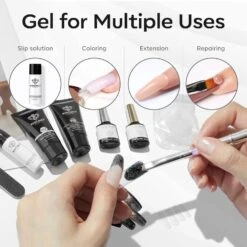 Midnight Elf - 2 Colors Poly Nail Gel Starter Kit -Mary Jully Nail Shop 4 415ec8b7 95e5 41e0 9d68 c64b162bbc3d