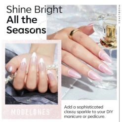 Ultra Fine White Aurora Clear Glitter Top Coat Gel 10ml 14 Ultra Fine White Aurora Clear Glitter Top Coat Gel 10ml -Mary Jully Nail Shop 4 8275e9b2 b7fd 4f0e a4ce ce3a712b5b07