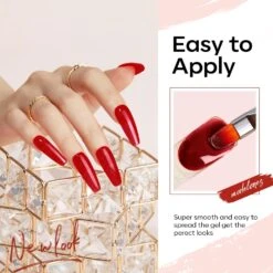 Red Collection - 6 Colors Poly Nail Gel Kit -Mary Jully Nail Shop 4 d51acb41 866e 4b78 b324 b2b846fa0278