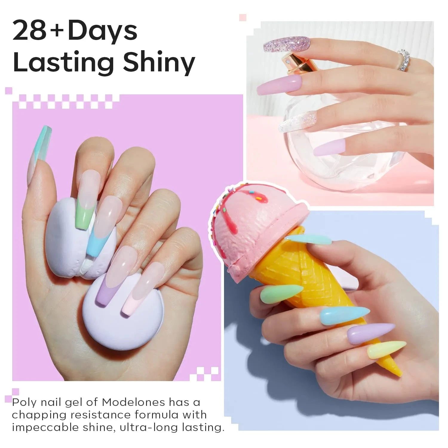Pastel Paradise -24Pcs 10 Colors Poly Nail Gel Kit 【US ONLY】 6 Pastel Paradise -24Pcs 10 Colors Poly Nail Gel Kit 【US ONLY】 - Image 4