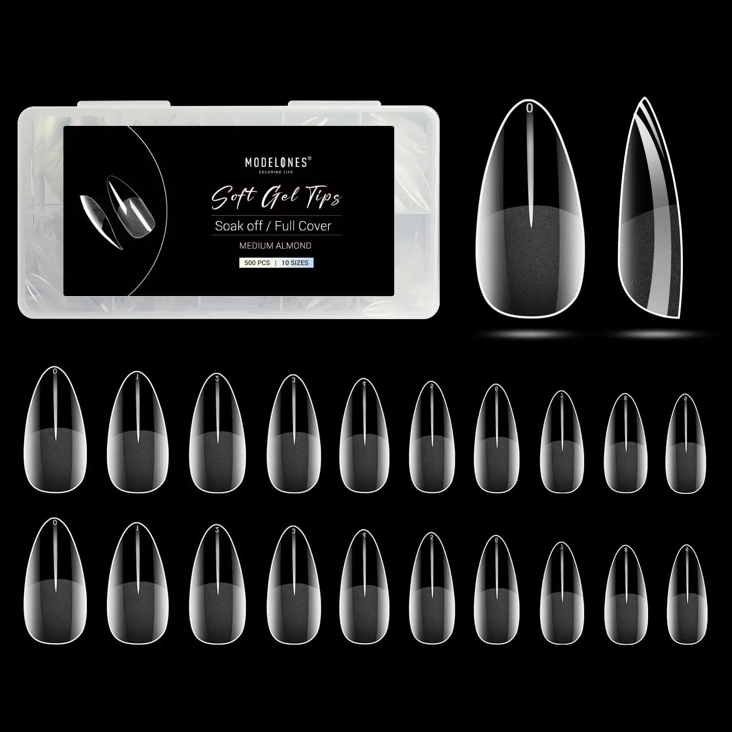 500Pcs Semi-Frosted Almond Full Cover Nail Tips 3 500Pcs Semi-Frosted Almond Full Cover Nail Tips