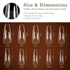 500Pcs Semi-Frosted Coffin Full Cover Nail Tips -Mary Jully Nail Shop 5 1