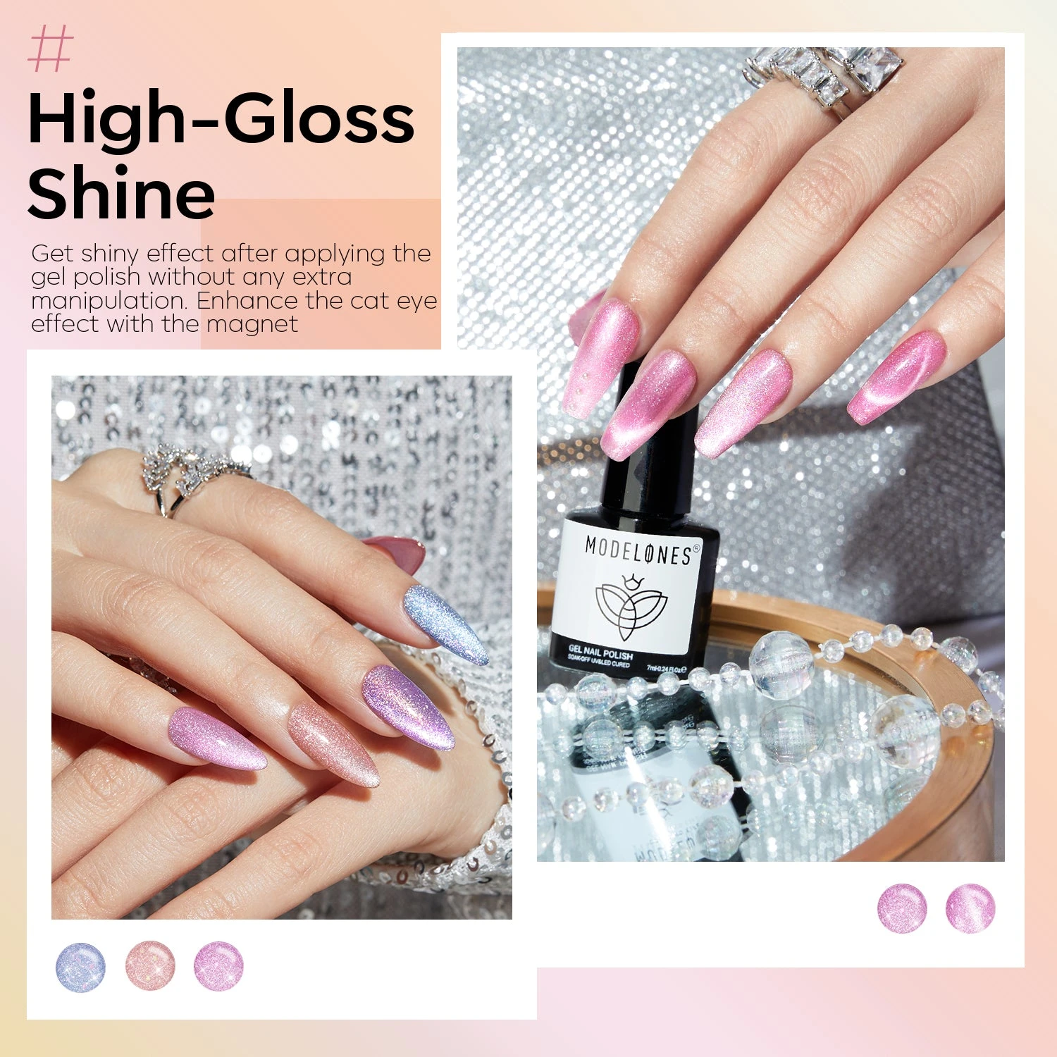 Holo Rainbow - 6 Shades Gel Nail Polish Set【US/CA/AU ONLY】 6 Holo Rainbow - 6 Shades Gel Nail Polish Set【US/CA/AU ONLY】 - Image 4