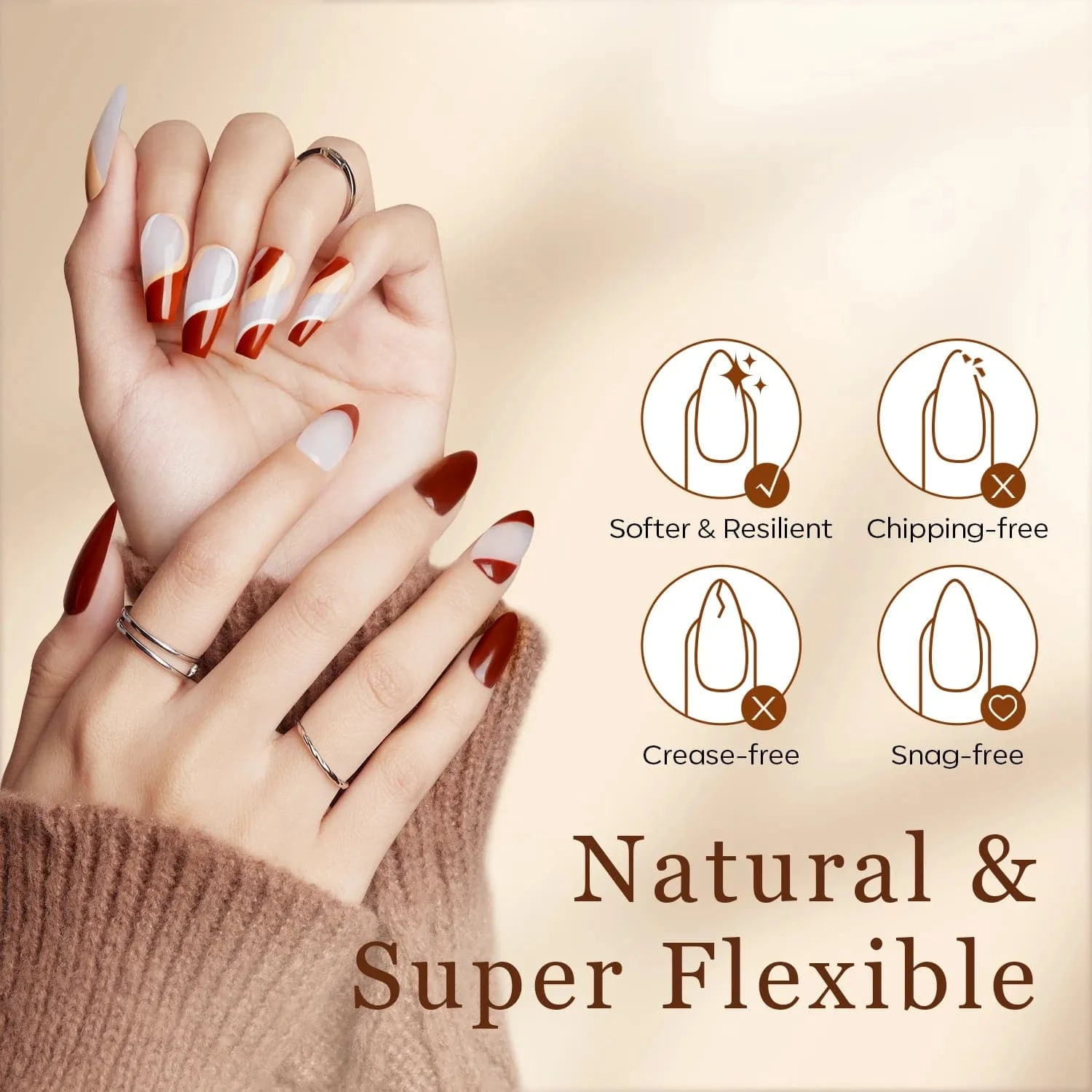 500Pcs Semi-Frosted Almond Full Cover Nail Tips 9 500Pcs Semi-Frosted Almond Full Cover Nail Tips - Image 7