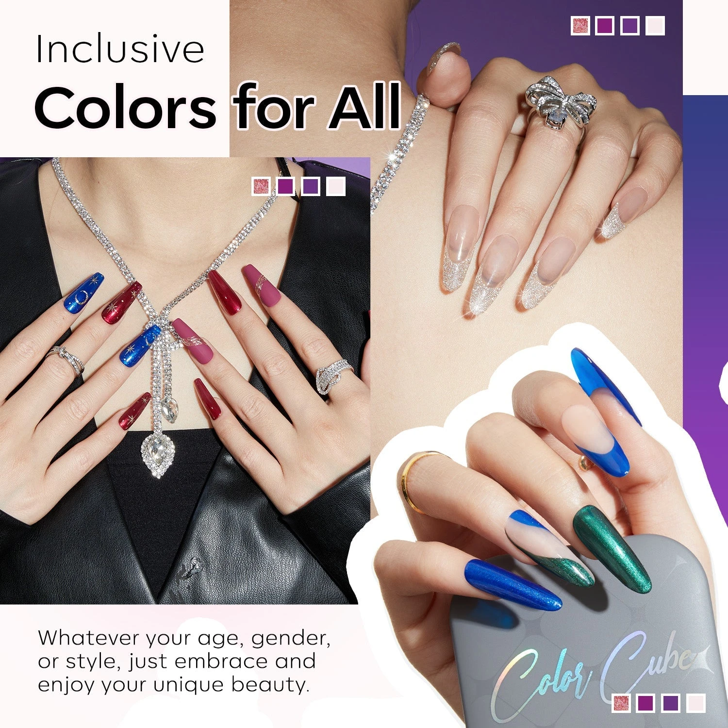 Rich Girl Retro - 4 Pcs 9 Shades Solid Cream Gel Polish Color Cube Kit 8 Rich Girl Retro - 4 Pcs 9 Shades Solid Cream Gel Polish Color Cube Kit - Image 6