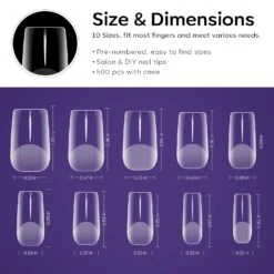 200Pcs Semi-Frosted Short Square Full Cover Nail Tips -Mary Jully Nail Shop 5 51799629 7c4d 48bc 8eea 6b6975c7c63f