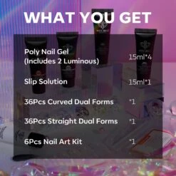 Luminous Witch - 4 Colors Poly Nail Gel Kit -Mary Jully Nail Shop 5 8872a441 7d38 4684 9548 a01dfbd2ccd0