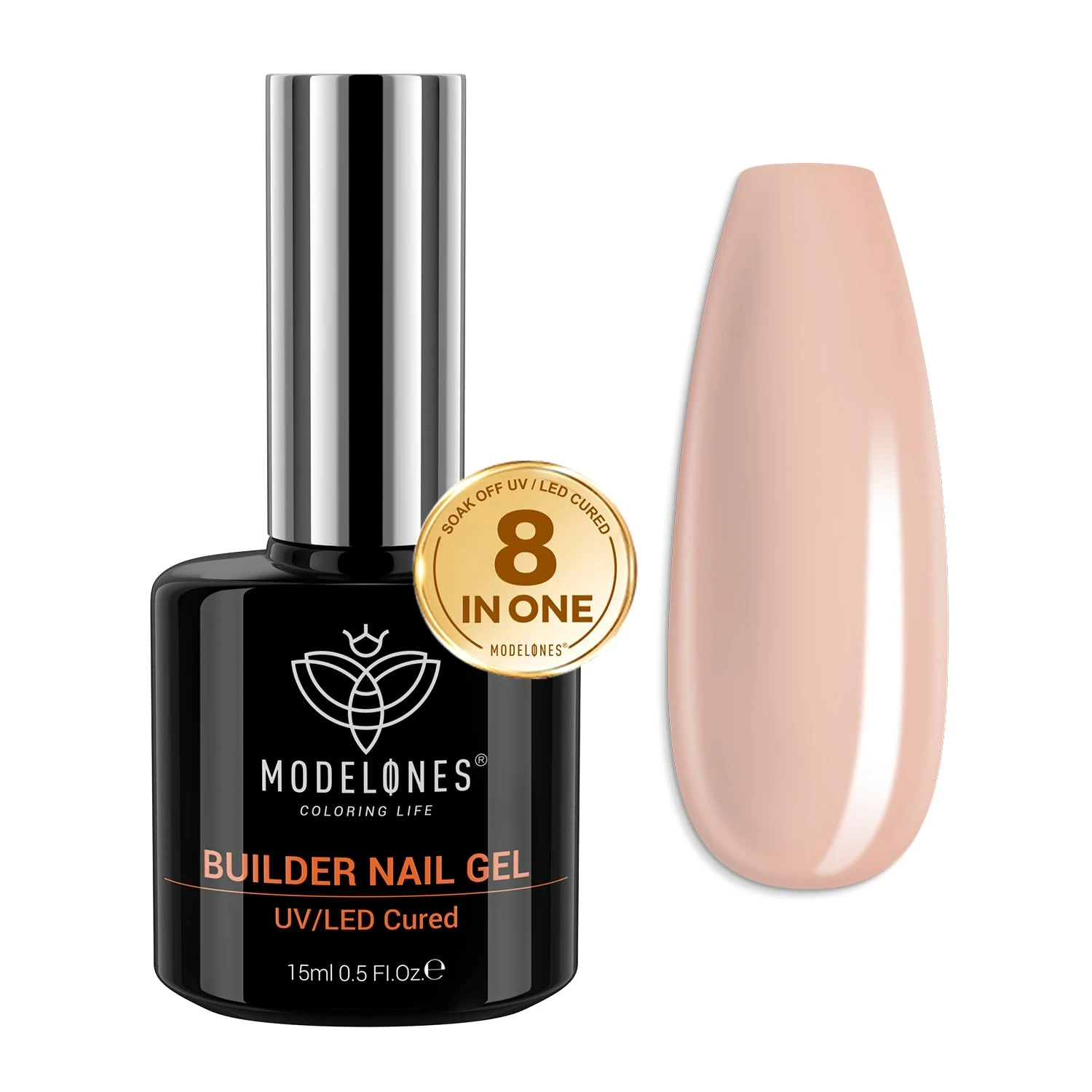 8-In-1 Nude Brown Builder Nail Gel 15ml 3 8-In-1 Nude Brown Builder Nail Gel 15ml