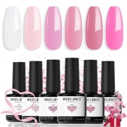 All About Pink - 6 Colors Gel Nail Polish Kit【US ONLY】