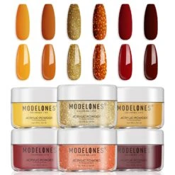 Amber Bliss - 6Pcs Acrylic Powder Set (0.35 Oz)