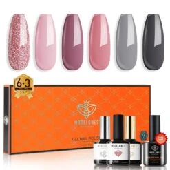 Hot Stuff - 9Pcs 6 Colors Gel Nail Polish Kit