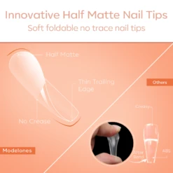 200Pcs Semi-Frosted Coffin Full Cover Nail Tips -Mary Jully Nail Shop 7 9401ff88 acc9 4383 a784 dfb59a2e944b